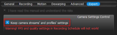 Preventing HD Witness from Changing Camera Streaming Settings (Admin Only) - 1