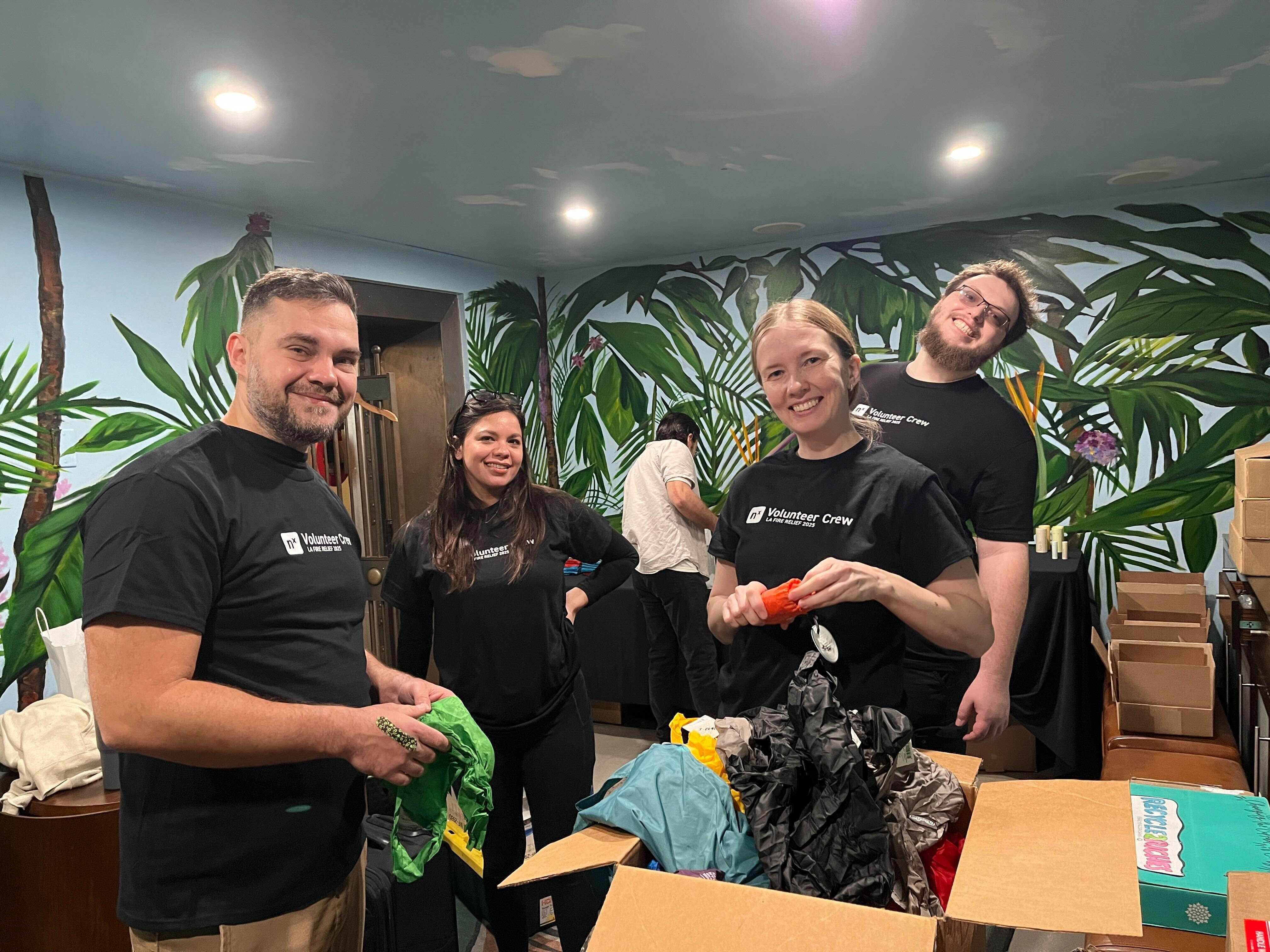 Nx Volunteer Crew Packing Essentials for those Impacted by LA Wildfires