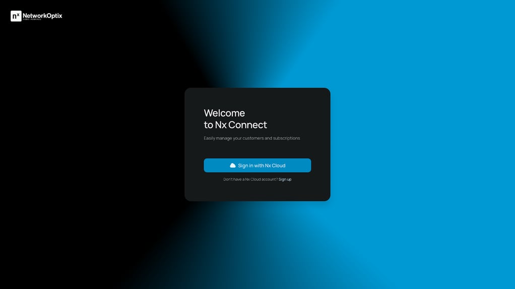 Nx Connect Sign In Screenshot